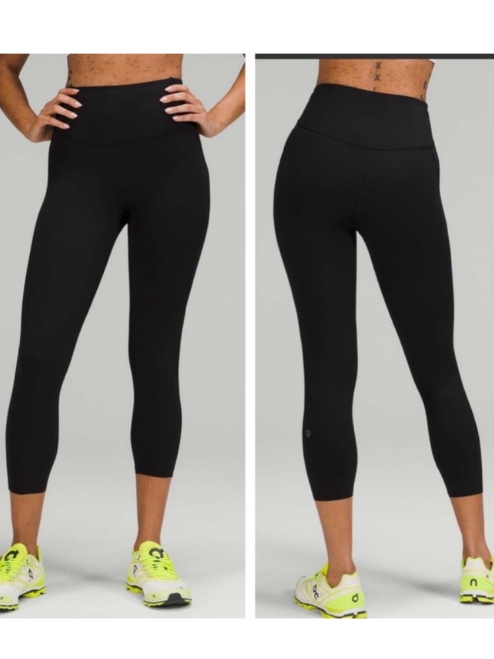 Lululemon Base Pace High-Rise Crop Leggings 23" in Black size four (4)